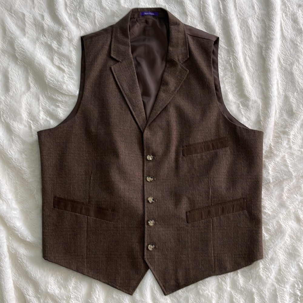 Alan Flusser Button Down Vest, Like New Condition